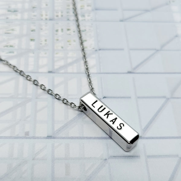 2 cm Bar Necklace (max 5 characters)