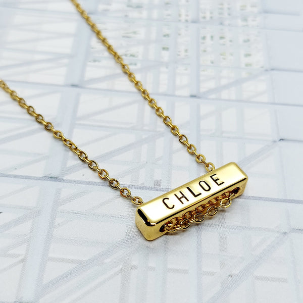 2 cm Bar Necklace (max 5 characters)