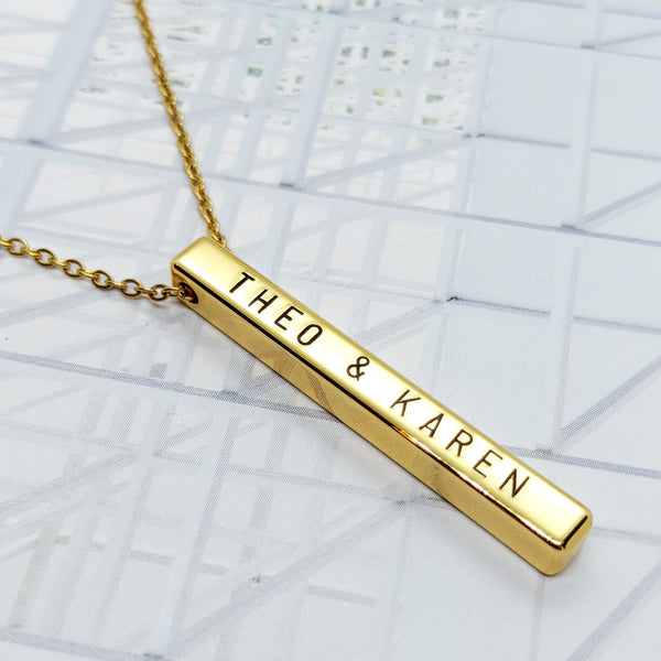 4 cm Bar Necklace (max 13 characters)